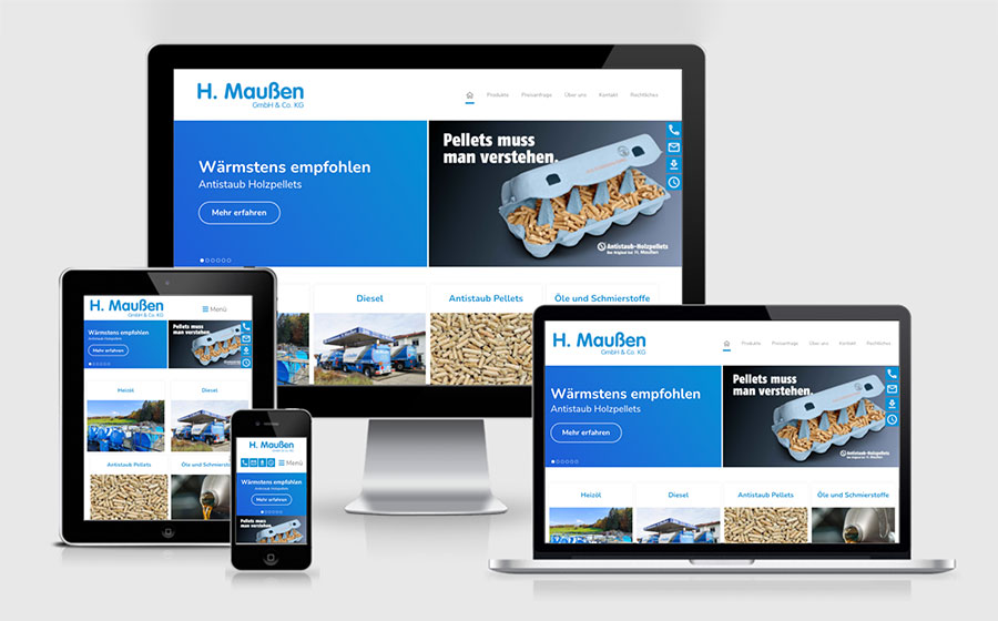 Neues Webdesign für die H. Maußen GmbH & Co. KG