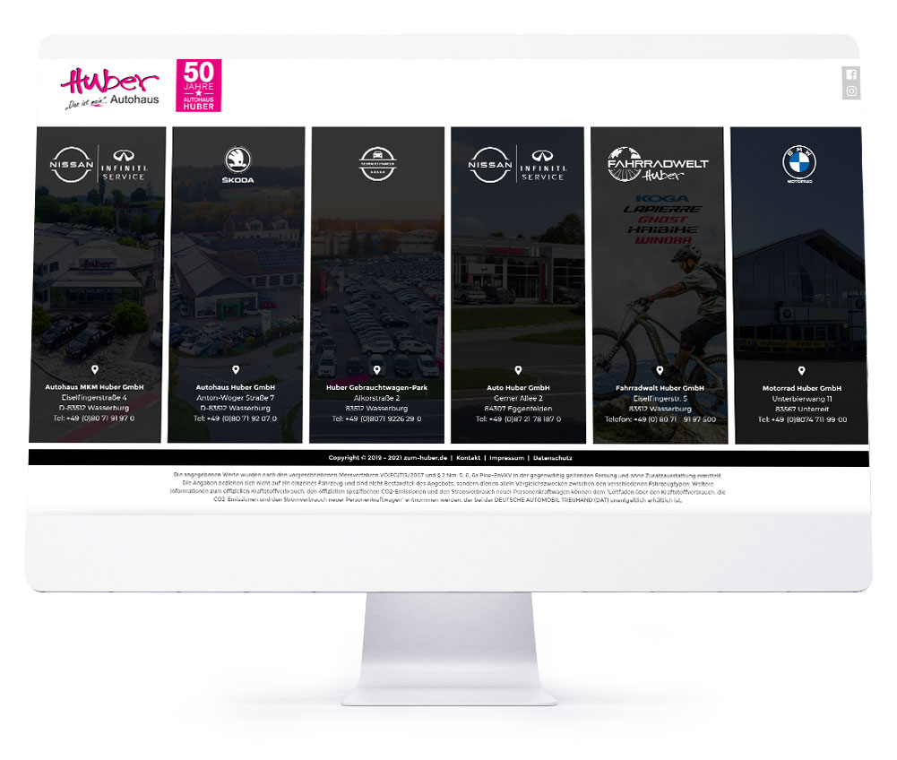 Jetzt mit Ihrer professionellen Webseite durchstarten! - Huber Autohaus Wasserburg