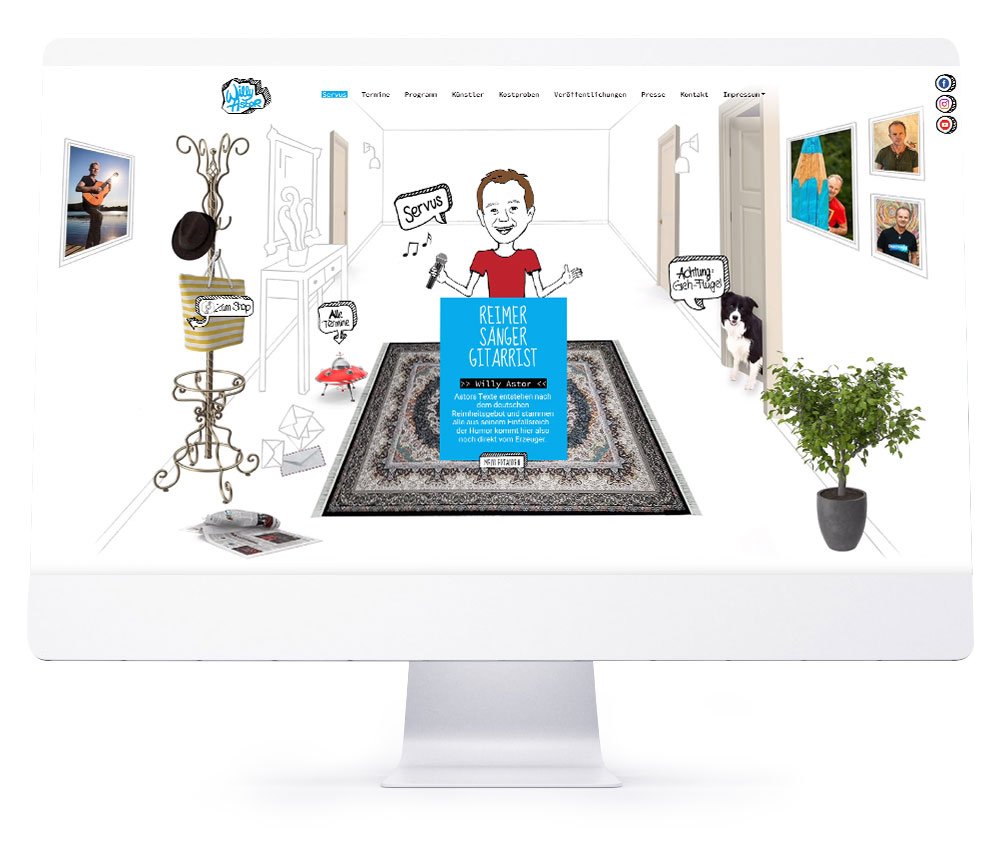 Webdesign Referenzen für Webseiten und Online-Shops - Willy Astor