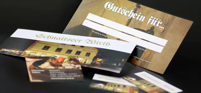 Schnaitseer Wirth Gutschein & Visitenkarte