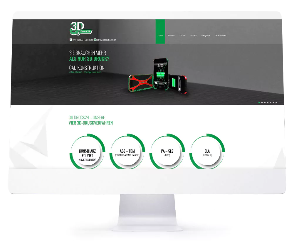 Webdesign Referenzen - 3D Druck24 GmbH