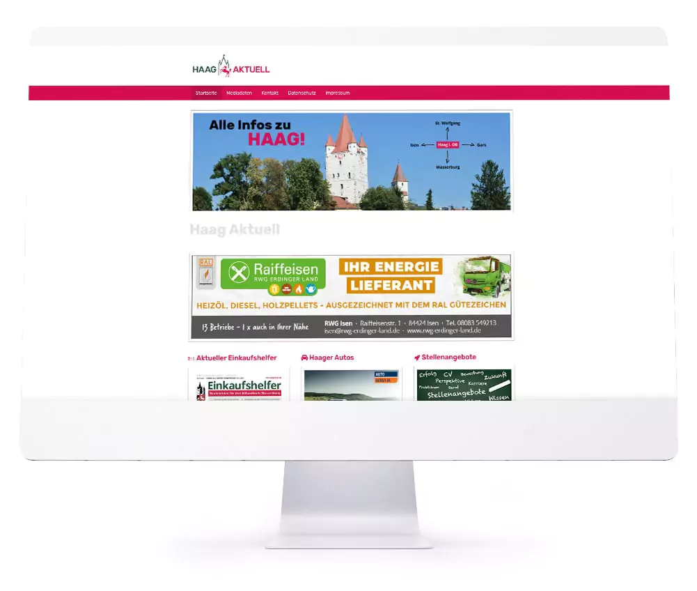 Webdesign Referenzen - Haag Aktuell