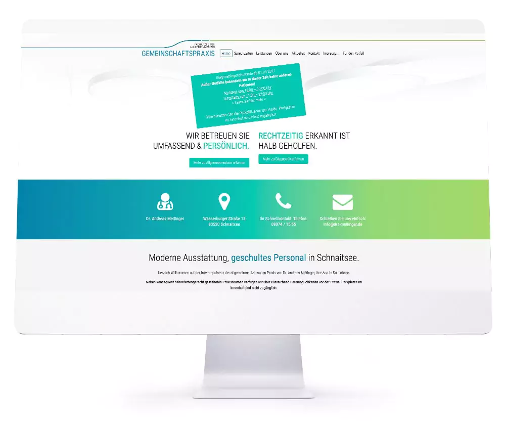 Webdesign - Gemeinschaftspraxis Drs. Meitinger