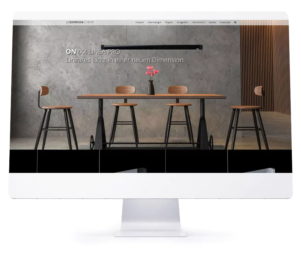 Webdesign Referenzen für Webseiten und Online-Shops - Grimmeisen Licht GmbH