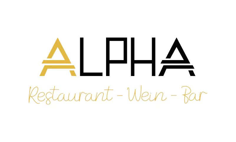 Logoentwicklung Referenzen - Alpha – Restaurant/Wein/Bar