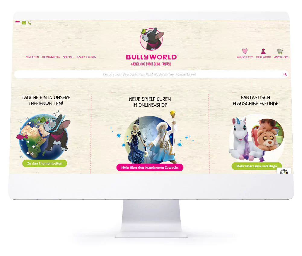 Onlineshop Referenzen - Bullyworld GmbH