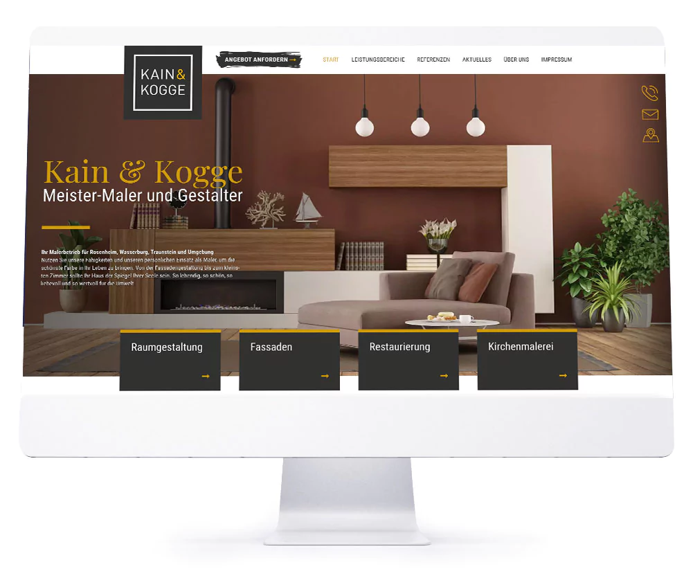 Webdesign Referenzen für Webseiten und Online-Shops - KAIN & KOGGE GmbH