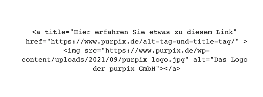Alt Tag und Title Tag kurz erklärt